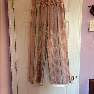 Striped Multicolor Wide-Leg Pants